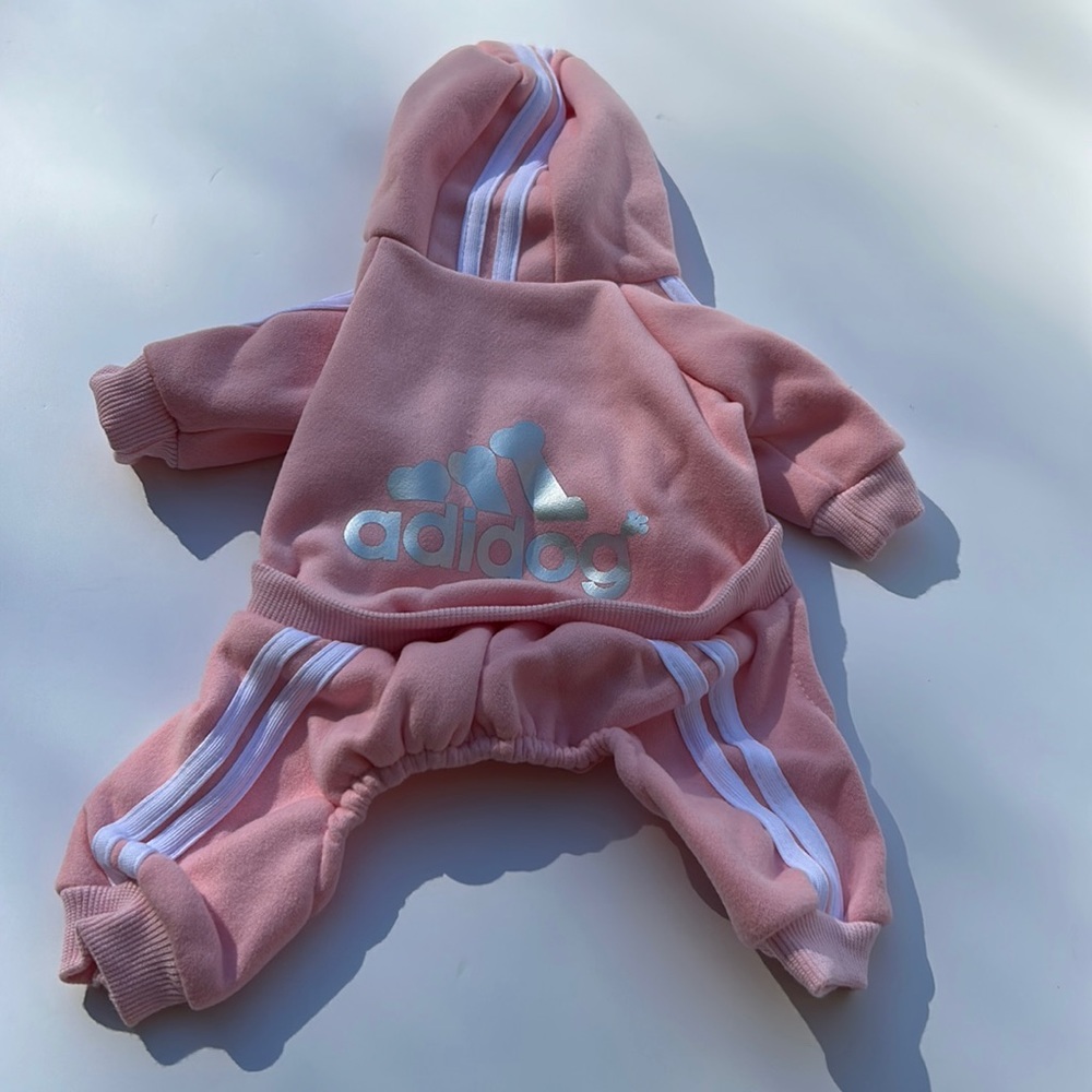 Adidog Pink Track Suit for Dogs